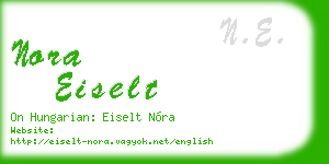 nora eiselt business card